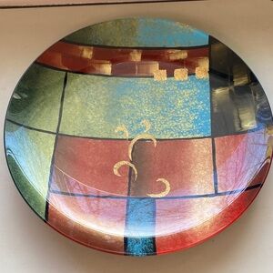 Colorful Abstract Decorative Plate